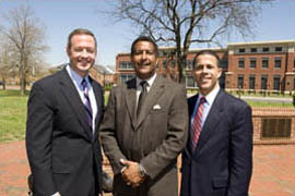 Councilman Stewart Cumbo, Governor Martin O&rsquo;Malley and Lt. Governor Anthony Brown meeting in Annapolis 